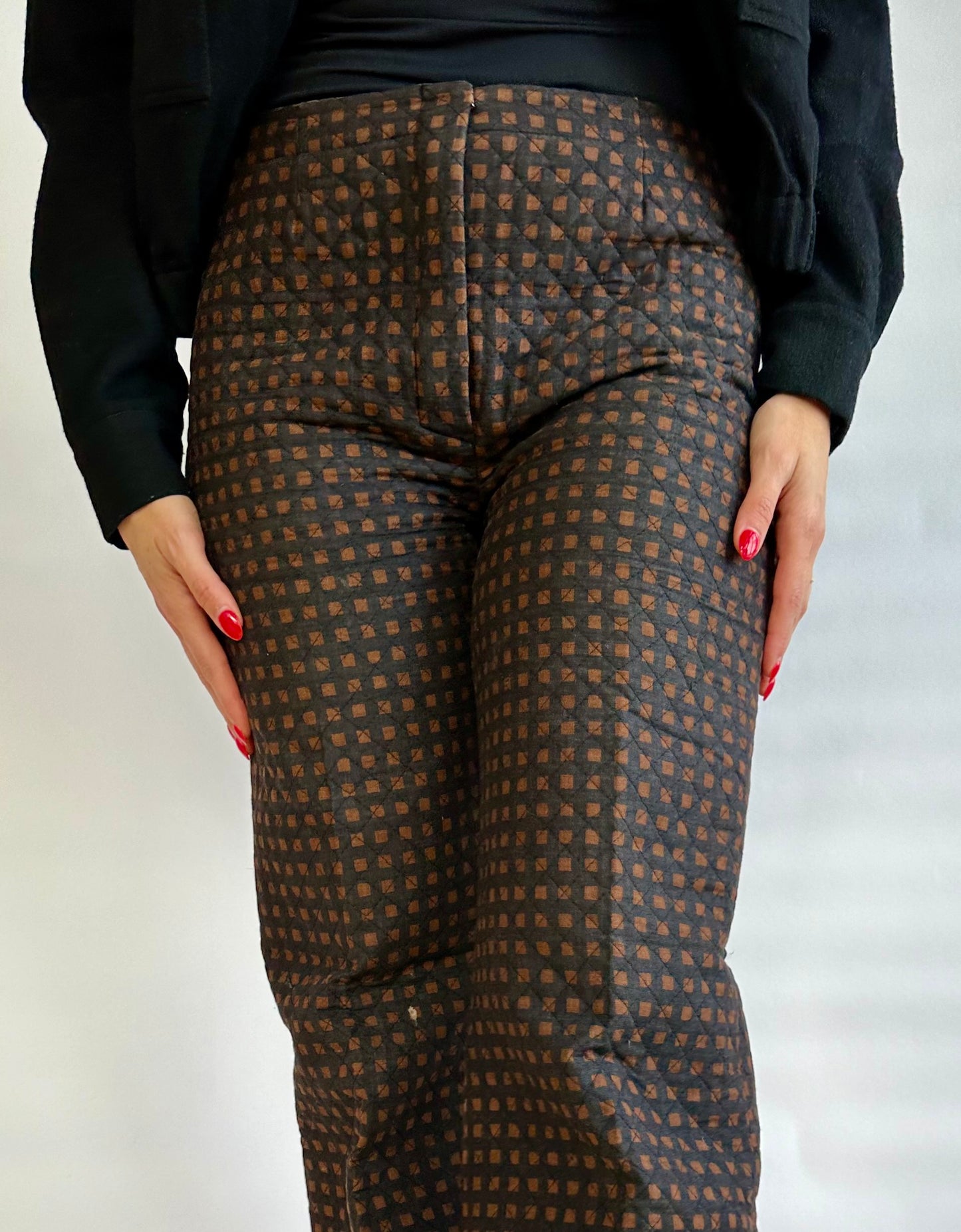 1970s Vintage Marimekko Quilted Pants