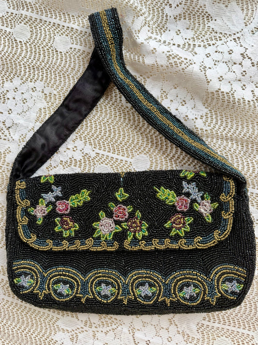 Black Bouquet 90s Christiana Bag