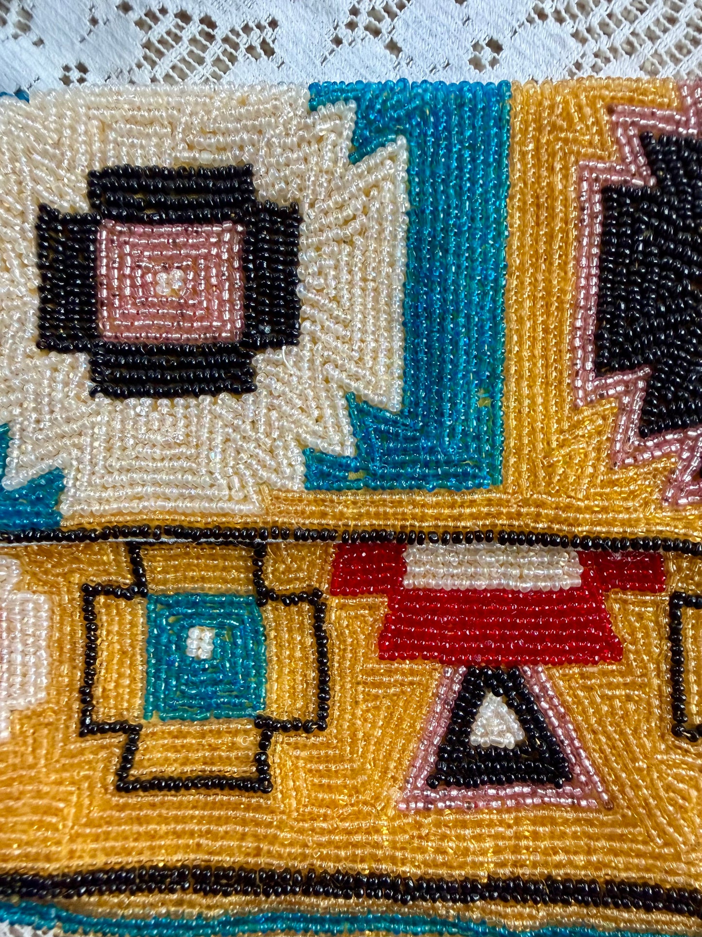 Yellow Geometric 90s Christiana Bag