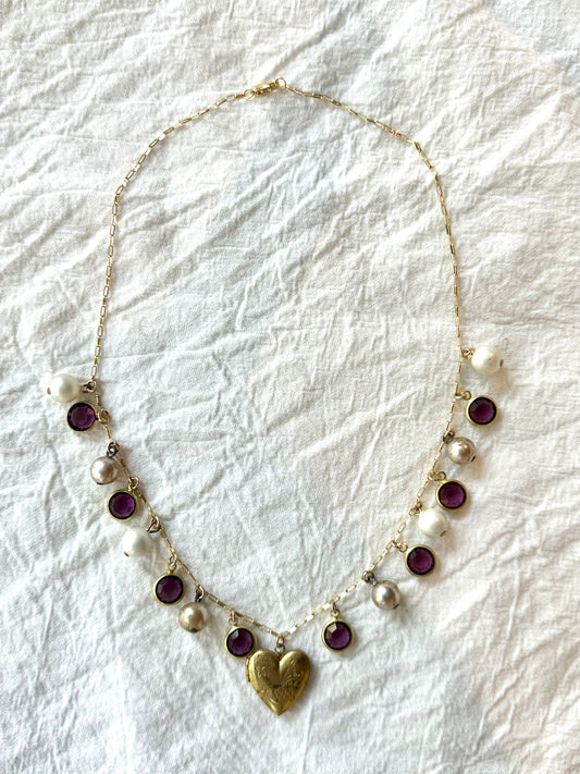 Vintage Swarovski and pearl necklace