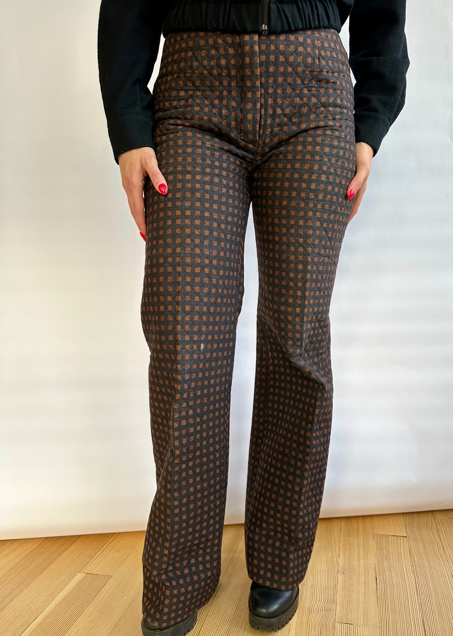 1970s Vintage Marimekko Quilted Pants