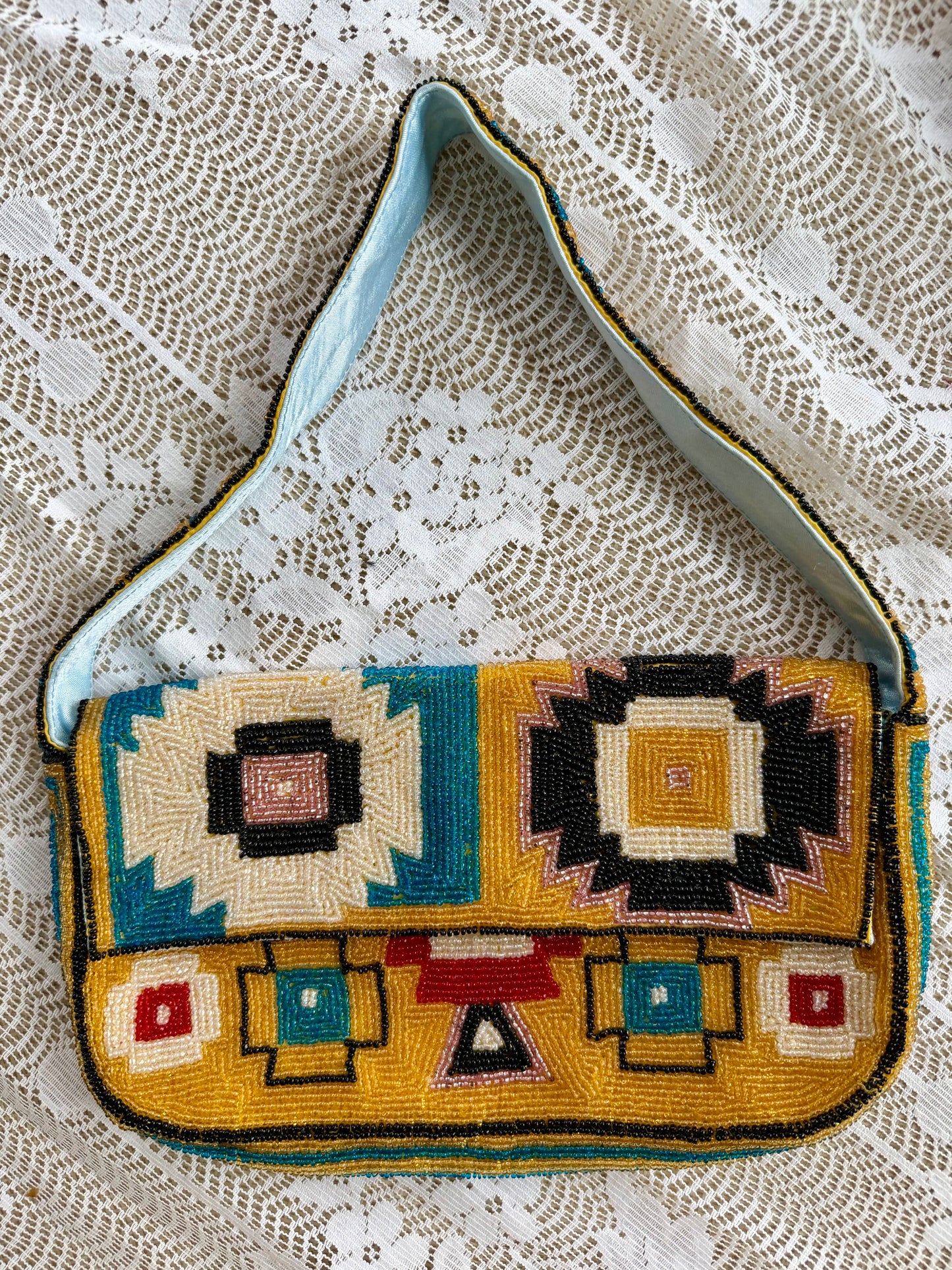 Yellow Geometric 90s Christiana Bag