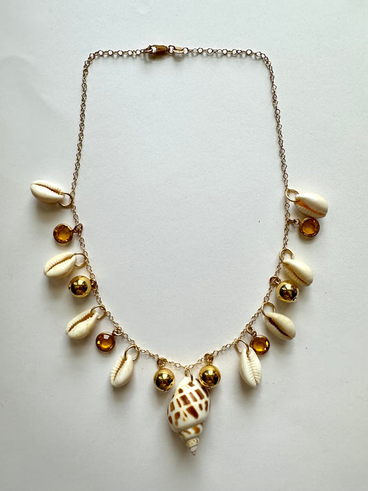 Seashell Bliss Charm Necklace