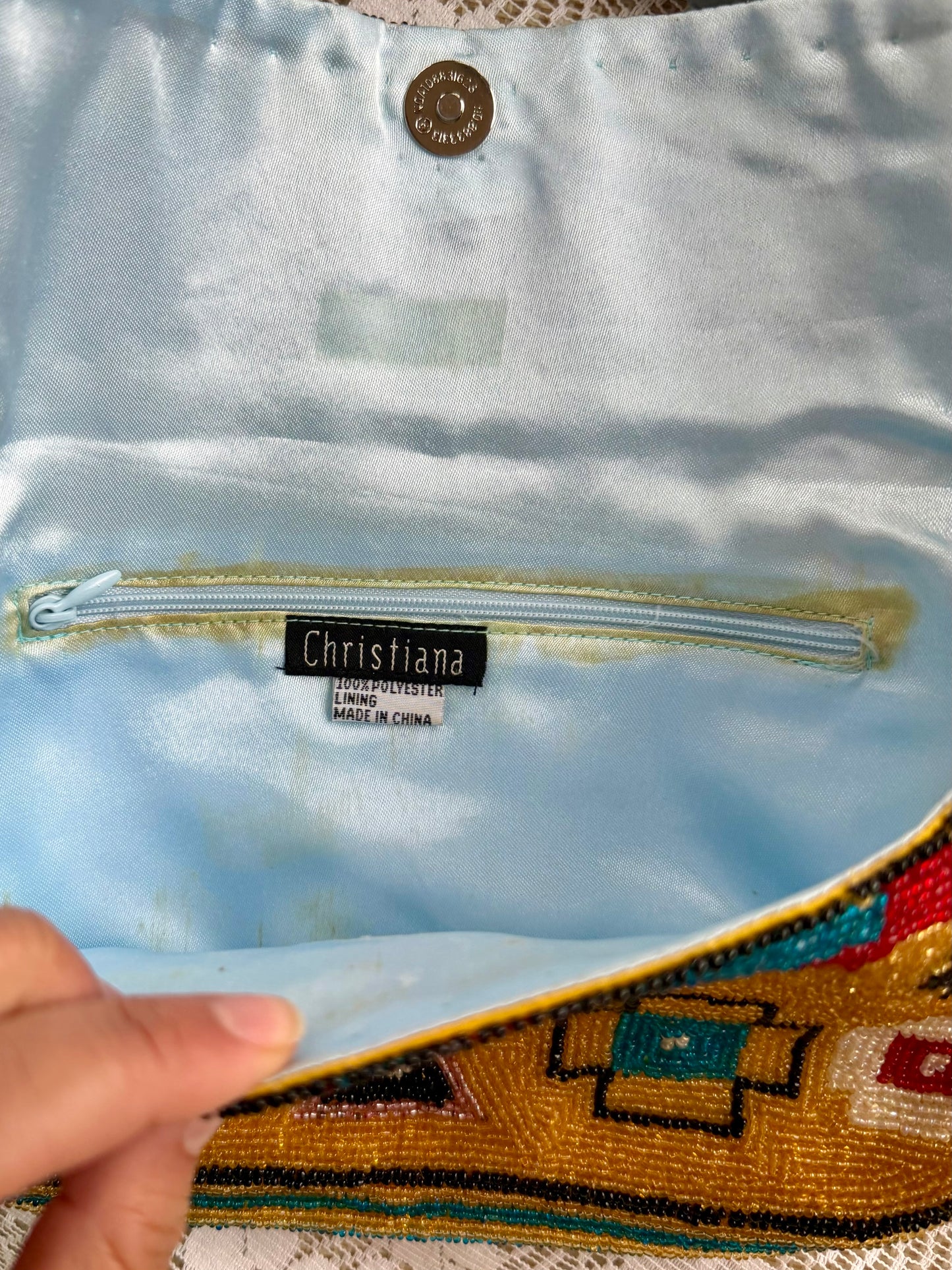 Yellow Geometric 90s Christiana Bag