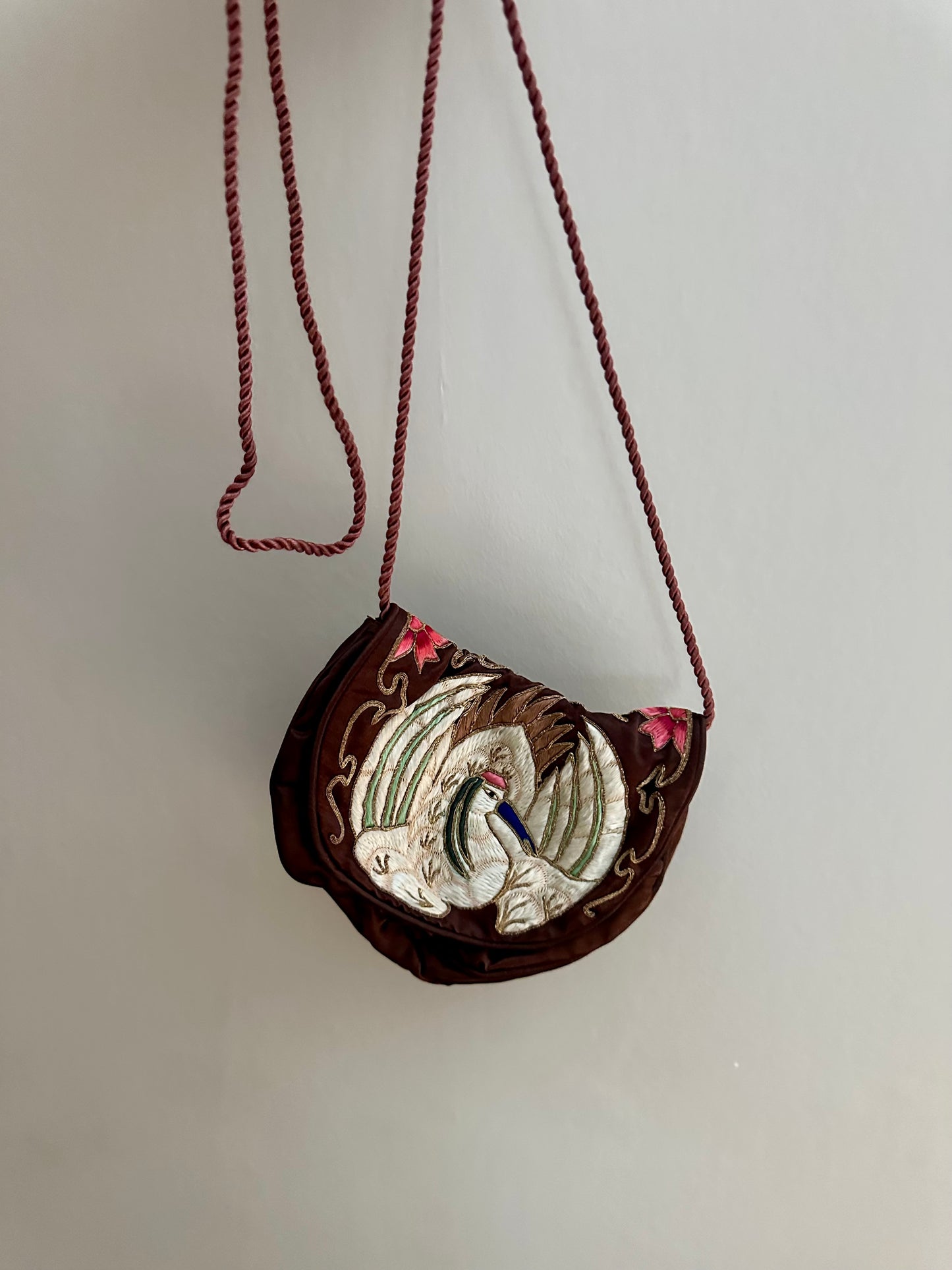 Silk embroidered bag