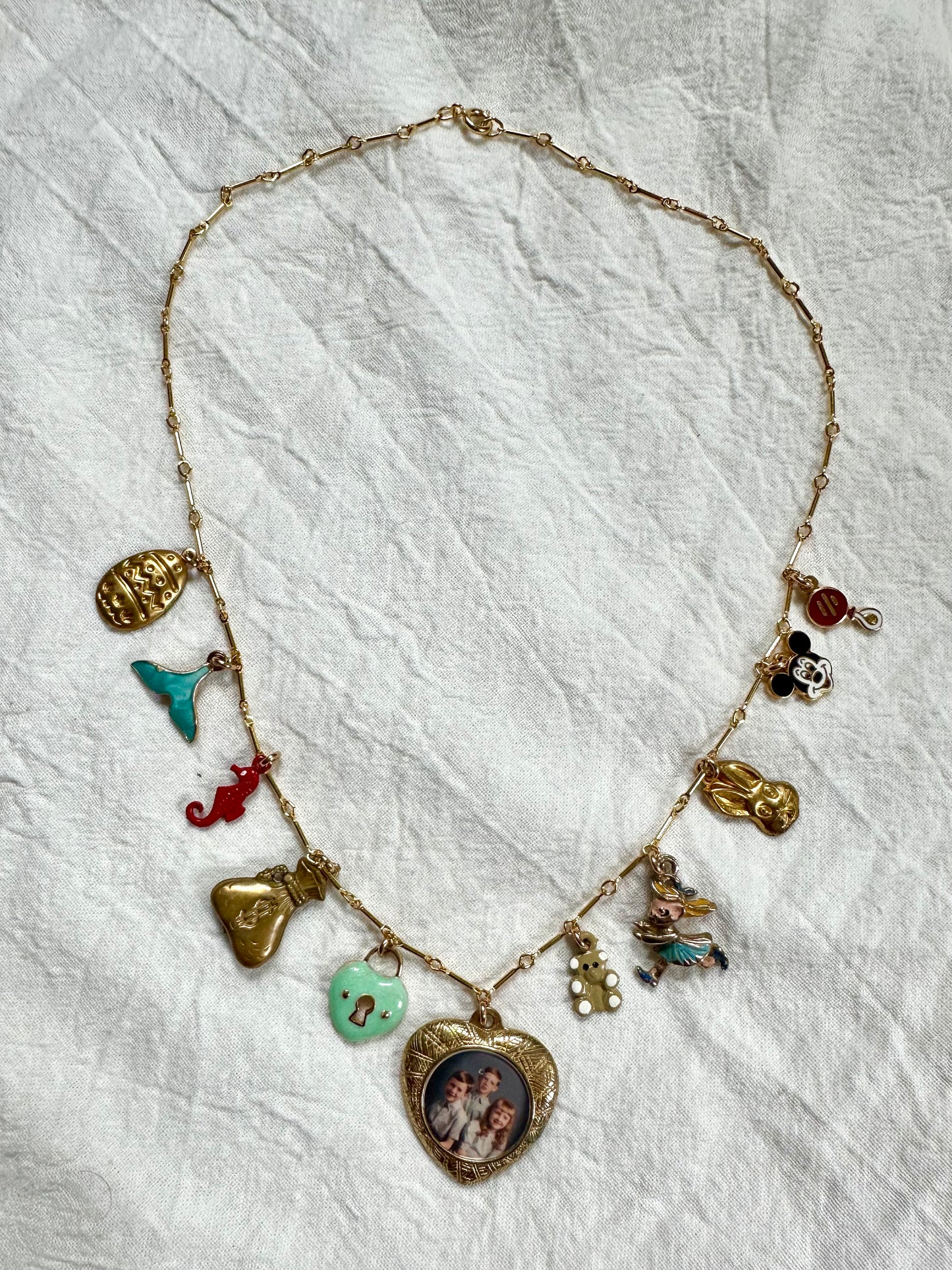 Family Gems Vintage Charm Necklace