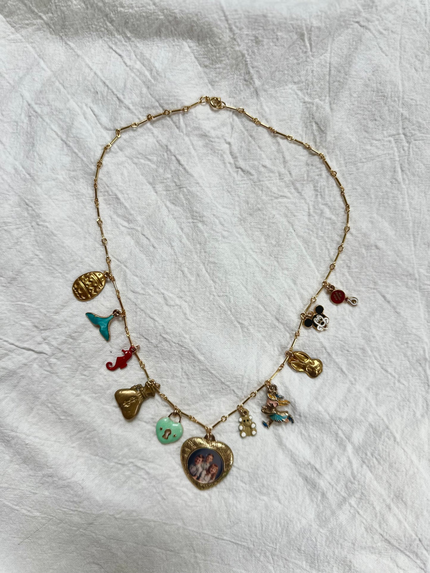 Family Gems Vintage Charm Necklace