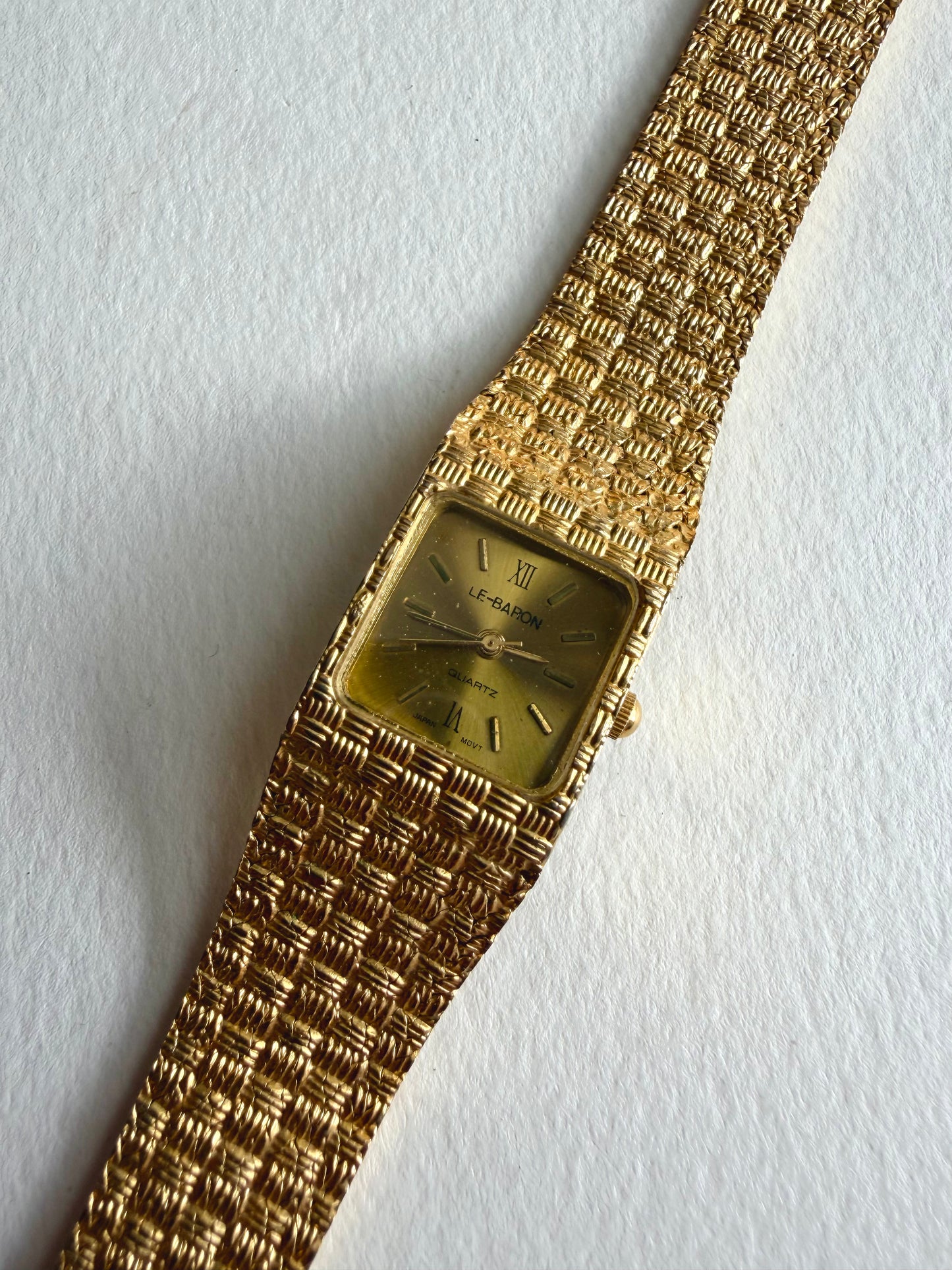 Vintage Le Baron Gold Tone Watch