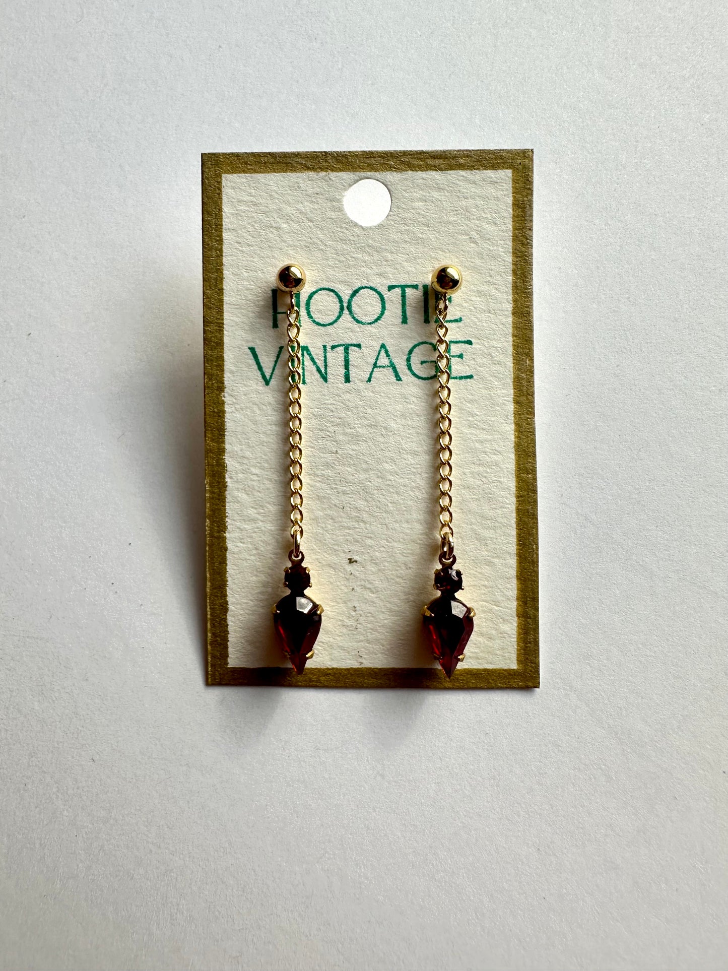 Vintage Blood Red Dangles