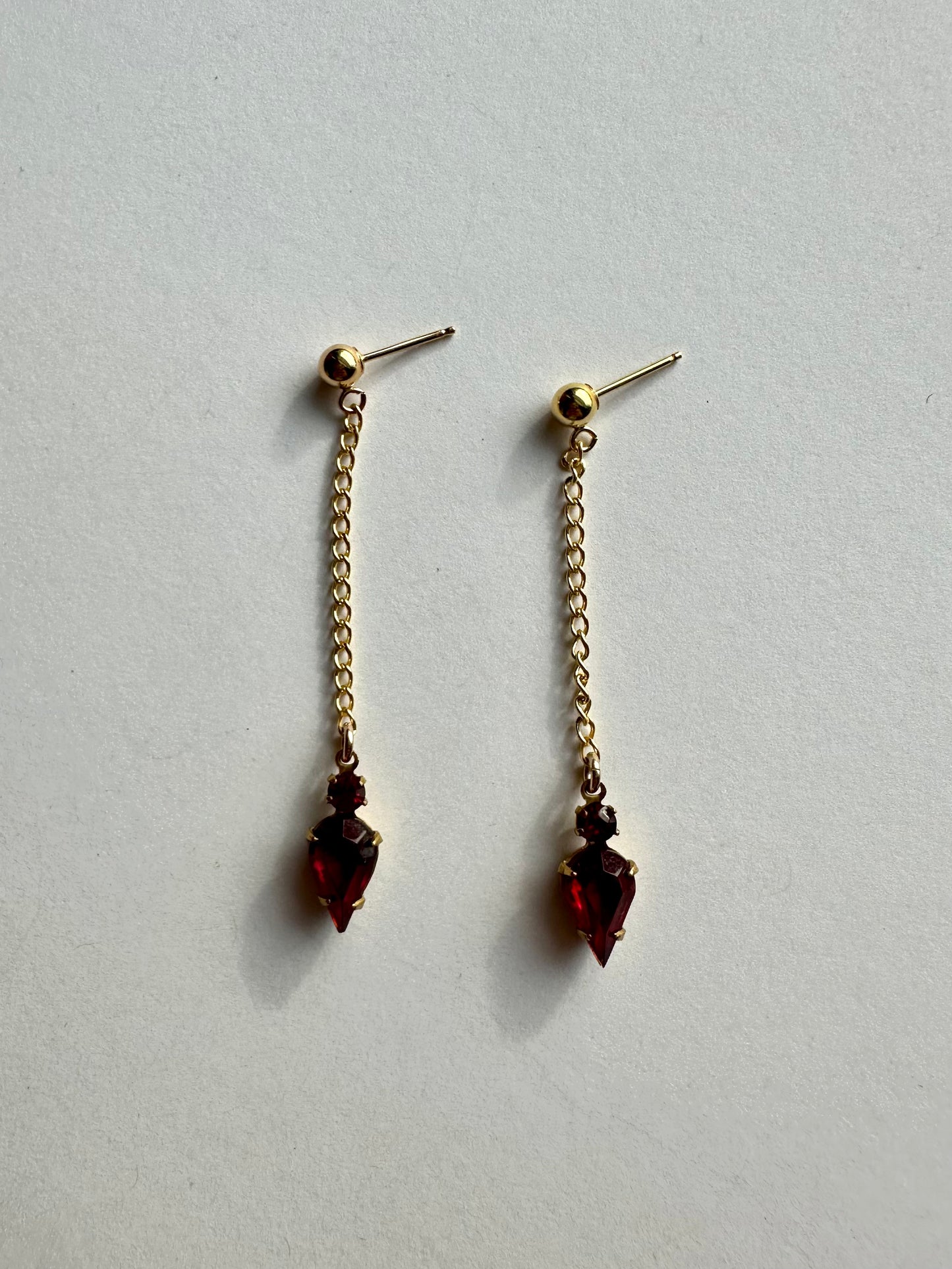 Vintage Blood Red Dangles