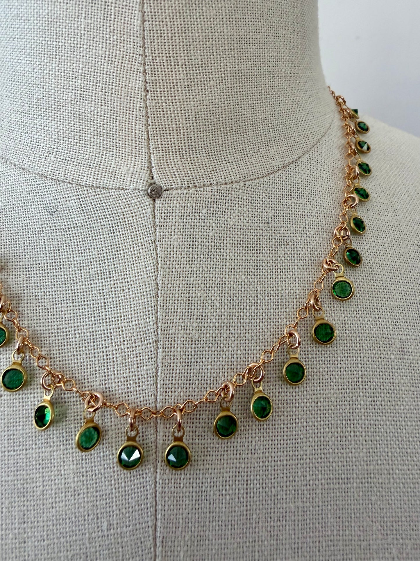 Tabitha Glass Necklace in Green